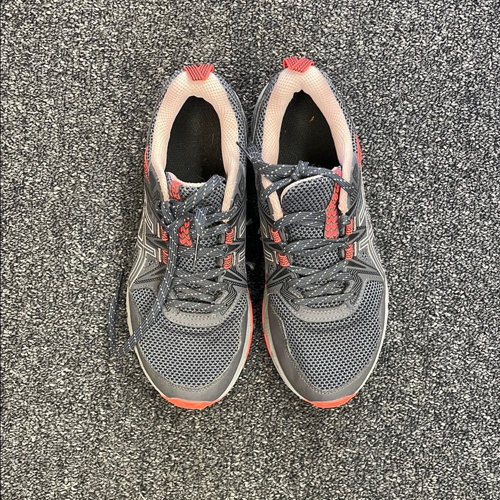 Asics Women's Charcoal and Crimson Athletic Shoes